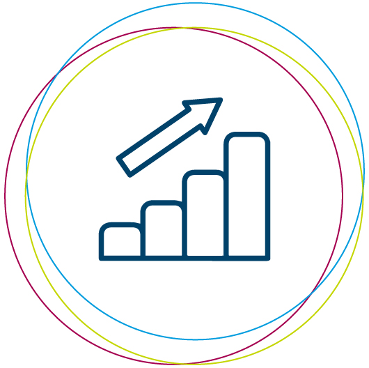 icône du marché en pleine croissance
